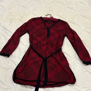 Banana Republic Red and Black Patterned Garment